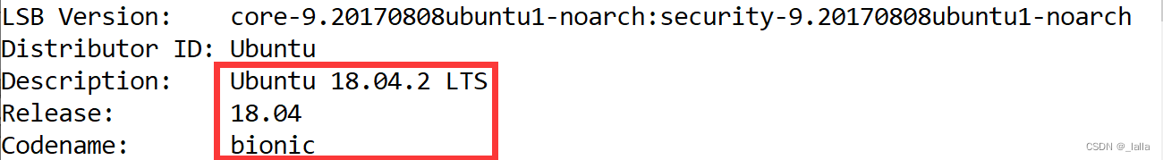 区别在版本号不同,Codename不同
